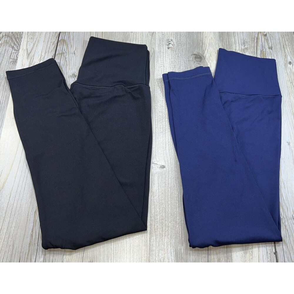 Offline By Aerie Black & Navy Blue Leggings Yoga Pants REAL ME 7/8 Hi-Rise M
